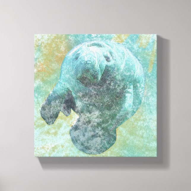Manatee Coastal Living Painting Leinwanddruck (Vorderseite)