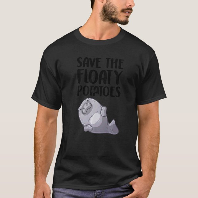 Manatee Designs für Männer Floaty Potato Sea Co T-Shirt (Vorderseite)