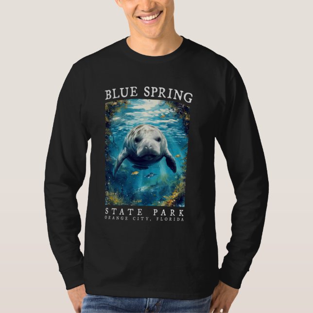 Manatee Encounter Blue Spring Underwater Haven Flo T-Shirt (Vorderseite)