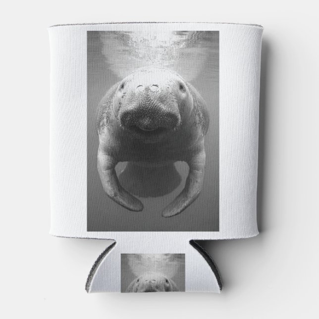 Manatee in Black and White Dosenkühler (Vorderseite)
