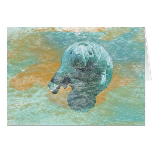 Manatee in Ocean Art (Vorderseite (Horizontal))
