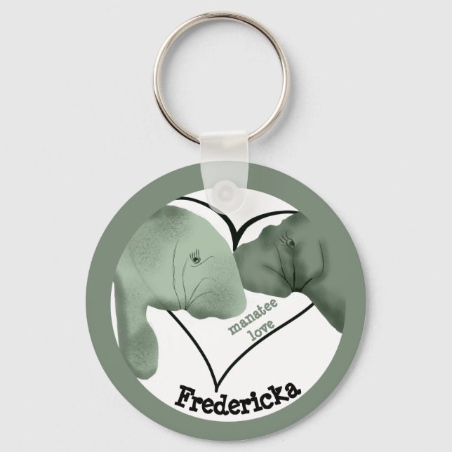 Manatee Liebe Schlüsselanhänger (Vorderseite)