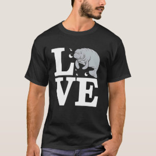 Manatee Liebhaber Florida Seekuh Meerestiere Desig T-Shirt