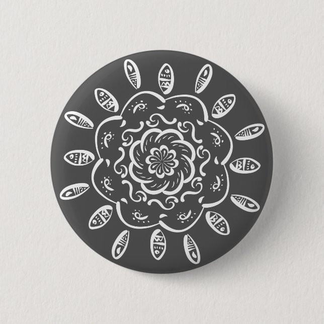 Manatee Mandala Button (Vorderseite)