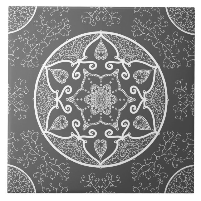 Manatee Mandala Fliese (Vorderseite)