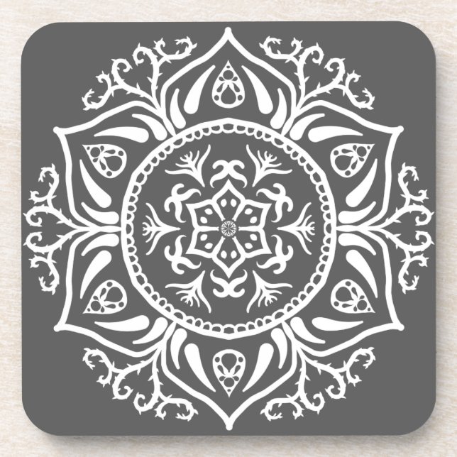 Manatee Mandala Getränkeuntersetzer (Vorderseite)