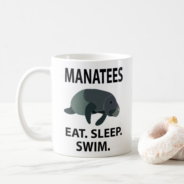 Manatee Marine Wildlife Kaffeetasse (Mit Donut)