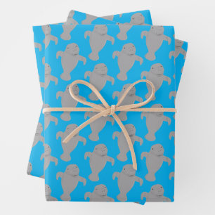 Manatee Pattern Animal Geschenkpapier Set