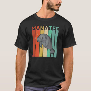 Manatee Retro Vintage Schwimmende Kartoffeln Ozean T-Shirt