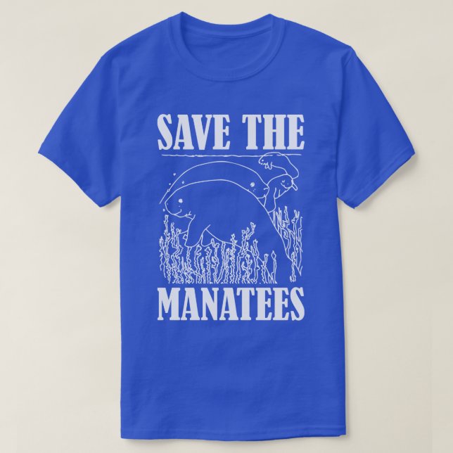 Manatee Rettet die Manatis w T-Shirt (Design vorne)