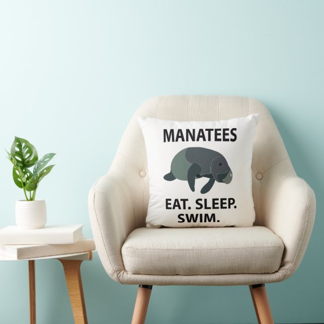 Manatee Sea Cow Tiermanatee Kissen (Stuhl )