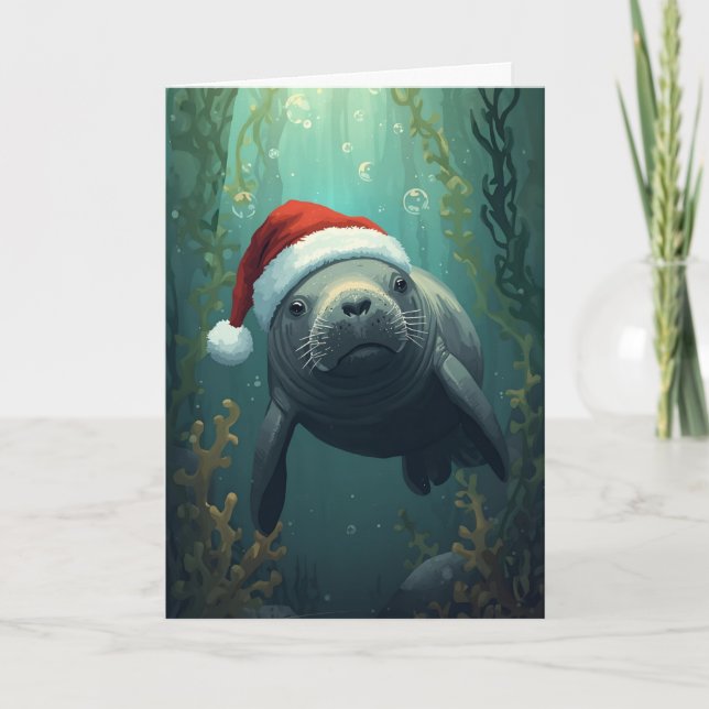 Manatee the Season Bright Karte (Vorderseite)