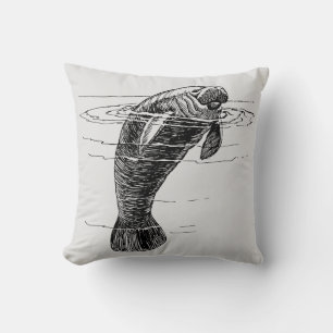 Manatee Throw Pillow Kissen