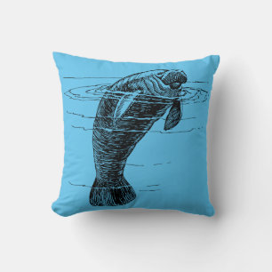 Manatee Throw Pillow Kissen