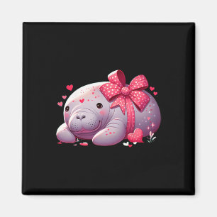 Manatee Valentinstag Herzen Tier Meer Ozean Magnet