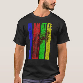 Manatee Vintag Retro Du Gong Mammal Sea Cow T-Shirt