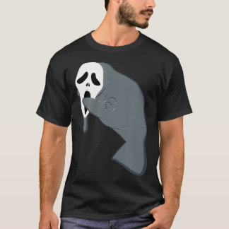 Manatee Wear Beängstigende Halloween Mask Funny Se T-Shirt
