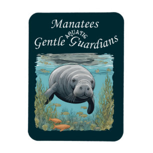 Manatees Gentle Aquatic Guardians Magnet