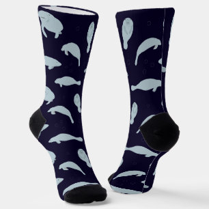 Manatees Niedlich Cartoon Socken