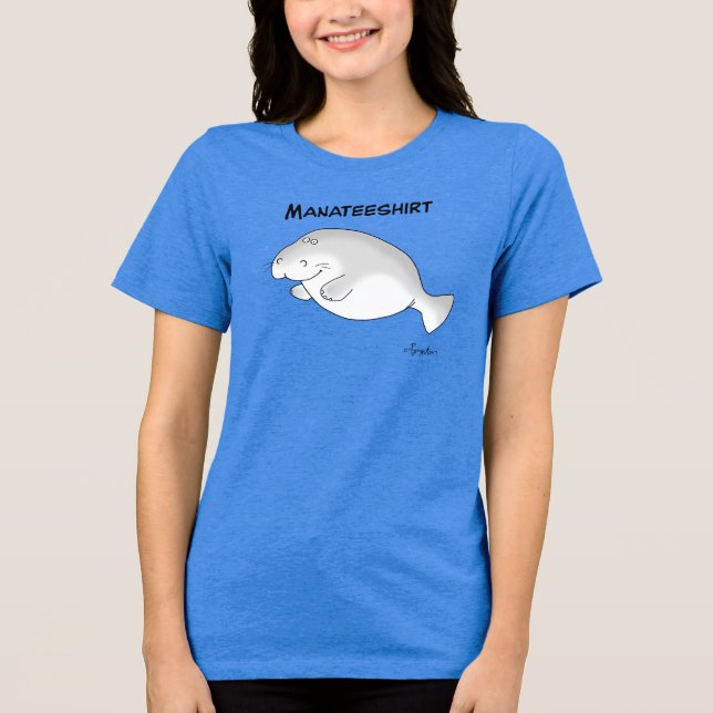 MANATEESHIRT von Sandra Boynton Tri-Blend Shirt (Vorderseite)