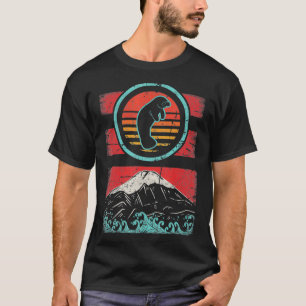 ManateSea Cow Retro Vintager 80er Stilgeschenk T-Shirt