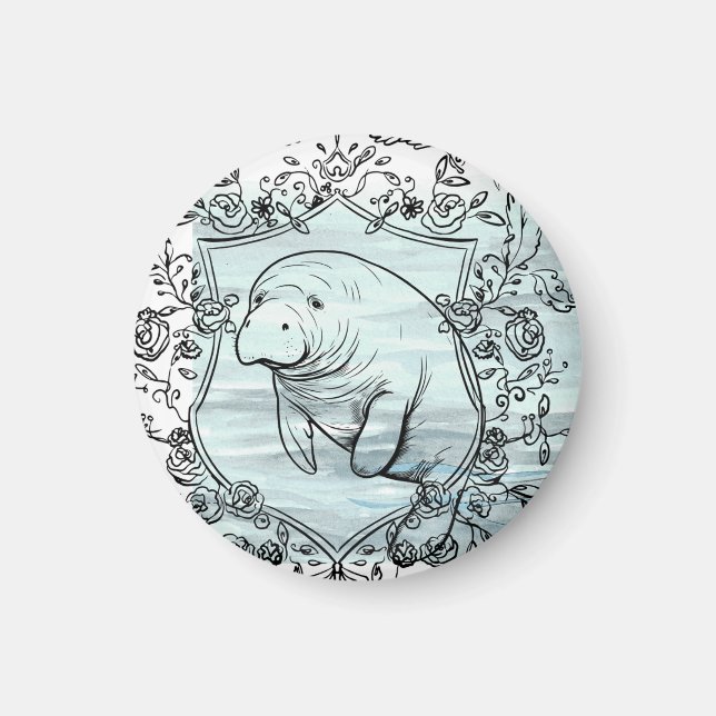 Manateure in Extravaganten Rahmen Magnet (Vorne)