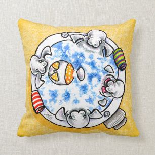 Manatis-heiße Wanne-Spaß Weg-Leine Art™ Kissen