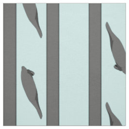 Manatis Stripes graues aquamarines Gewebe Stoff