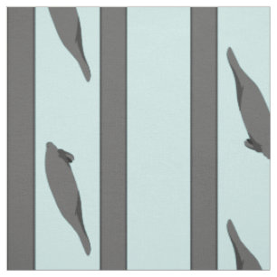 Manatis Stripes graues aquamarines Gewebe Stoff