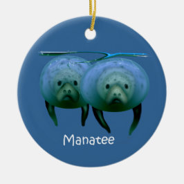 Manatis-Weihnachtsverzierung Keramik Ornament