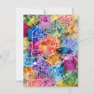 Manaus Brasilien City Map Postkarte