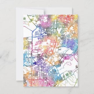 Manaus Brasilien City Map Postkarte