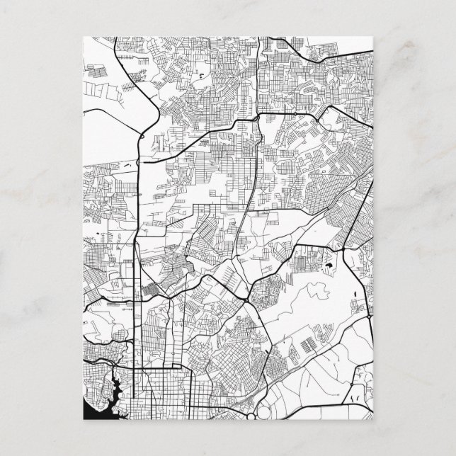 Manaus Brazil Map Postkarte (Vorderseite)