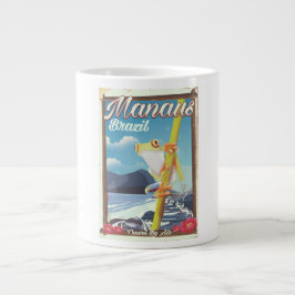 Manaus Brazil Vintage Reiseplakat Jumbo-Tasse