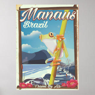 Manaus Brazil Vintage Reiseplakat Poster