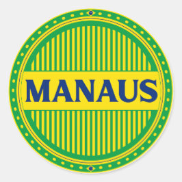 Manaus City Pride – Brazilian Identity Runder Aufkleber