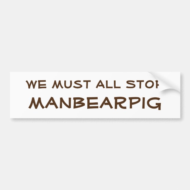 ManBearPig Autoaufkleber (Vorne)