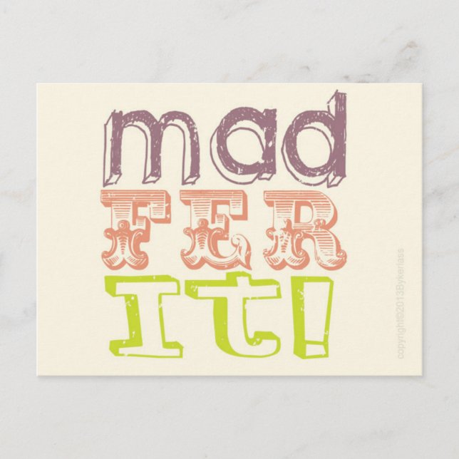 Manc Card - Mad Fire It Postkarte (Vorderseite)
