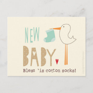 Manc Karte - neues Baby segnen 'ist Baumwollsocken