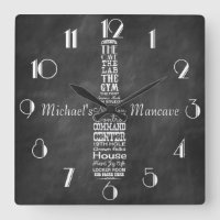 Mancave Blackboard Retro Chalk Personalisiert