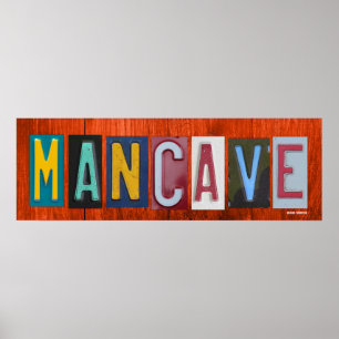 MANCAVE Lizenzplatine Art Word Phrase Poster
