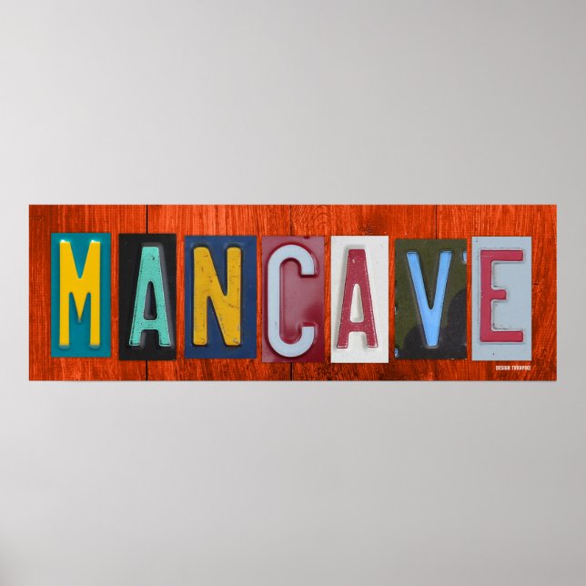 MANCAVE Lizenzplatine Art Word Phrase Poster (Vorne)