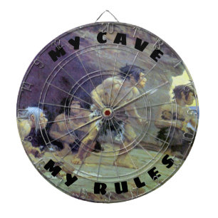 Mancave Meine Höhle meine Regeln lustig Dartscheibe