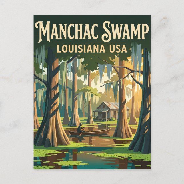 Manchac-Sumpf USA Postkarte (Vorderseite)