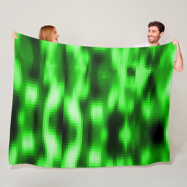 Manchado verde e preto estilo pastilhas de vidro fleecedecke (Beispiel)