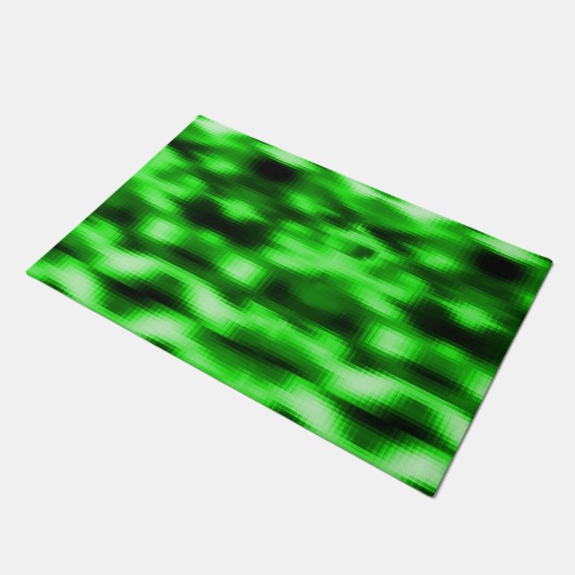 Manchado verde e preto estilo pastilhas de vidro fußmatte (Schrägansicht)