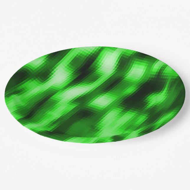 Manchado verde e preto estilo pastilhas de vidro pappteller (Schrägansicht)