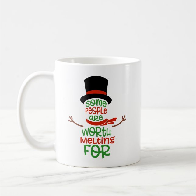 Manche Leute sollten sich für Weihnachtskaffee sch Kaffeetasse (Links)