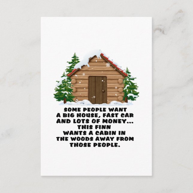 Manche Leute Wollte ein riesiges Schnellauto Begleitkarte (Vorderseite)