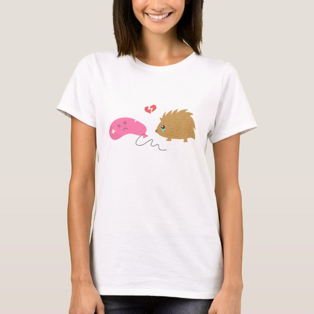 Manche Liebe ist nicht dazu gedacht, lustiger Igel T-Shirt (Vorderseite)